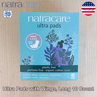 Natracare® Ultra Pads without Wings, Super Plus 12 Count ผ้าอนามัย ไม่มีปีก สำหรับวันมามาก Period Pads ผ้าอนามัยแบบบาง