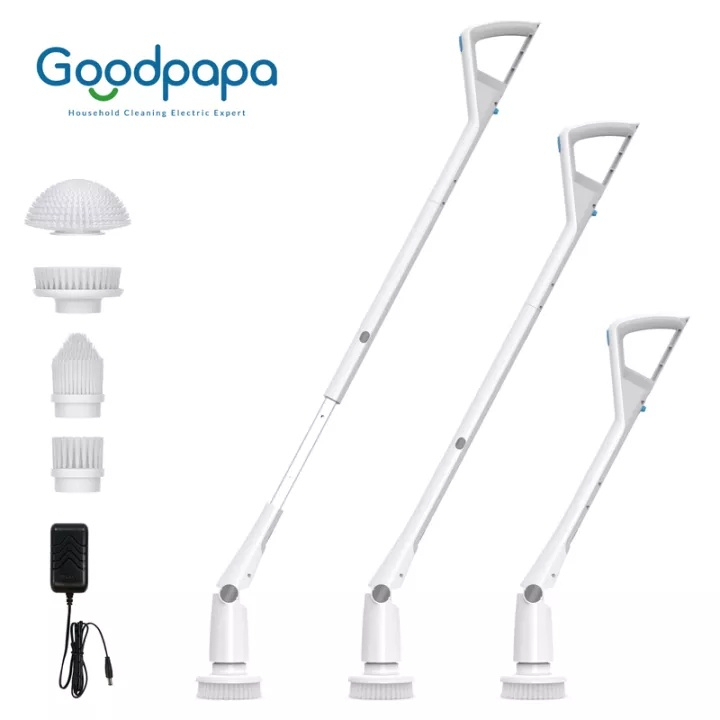 เครื่องขัดพื้นไฟฟ้า Goodpapa M3 Electric Spin Scrubber ขาว