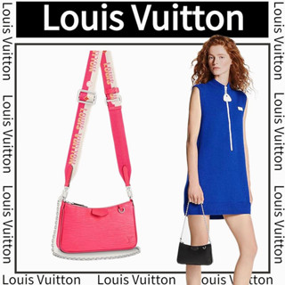 หลุยส์วิตตอง Louis Vuitton  SAC EASY POUCH บนสายรัดกระเป๋าสุภาพสตรี/กระเป๋าสะพายข้าง/กระเป๋าสะพายไหล่/กระเป๋าสะพายโซ่/ลา