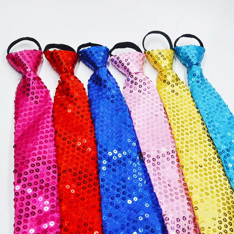 เนคไท ปาร์ตี้ แฟนซี ประดับเลื่อม หลากสี พร้อมส่ง!! Sequin Necktie for Fancy Party