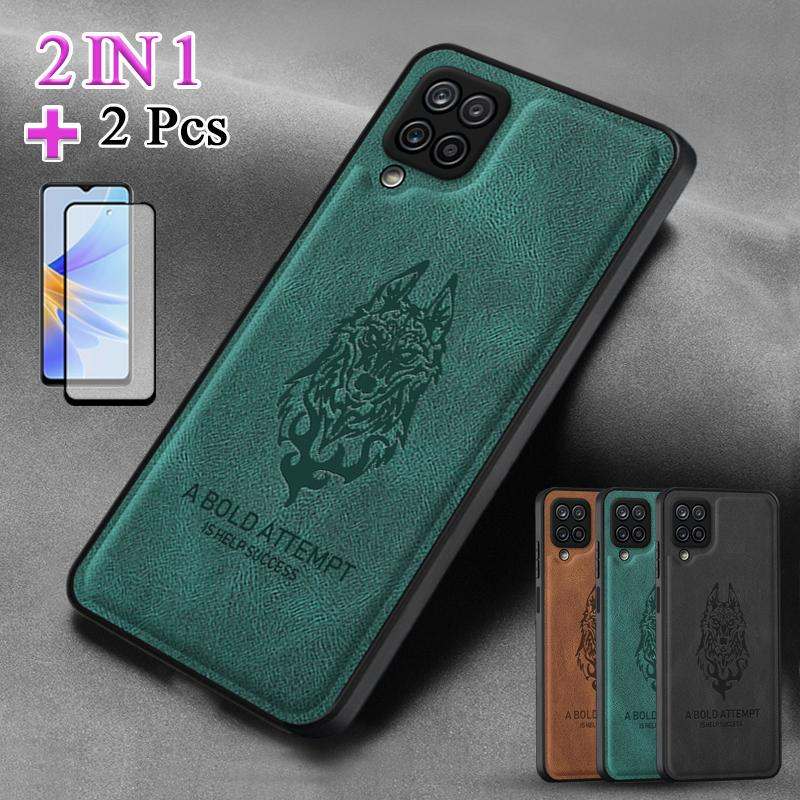 เคสโทรศัพท์ Samsung Galaxy A12, M12 พร้อมฟิล์มกันรอยหน้าจอแบบเซรามิก