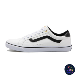 [ของแท้ ส่งฟรี PRE-ORDER] VANS WEEKLY COURT WHT/BLK/GOLD (JAPAN EDITION)