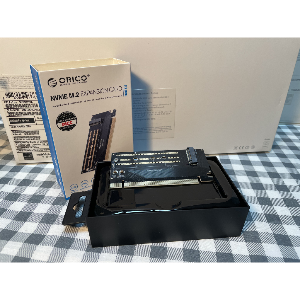 สินค้าของแท้มือสอง การ์ดต่อขยายฮาร์ดดิสก์ Orico nvme M.2 Expansion Card