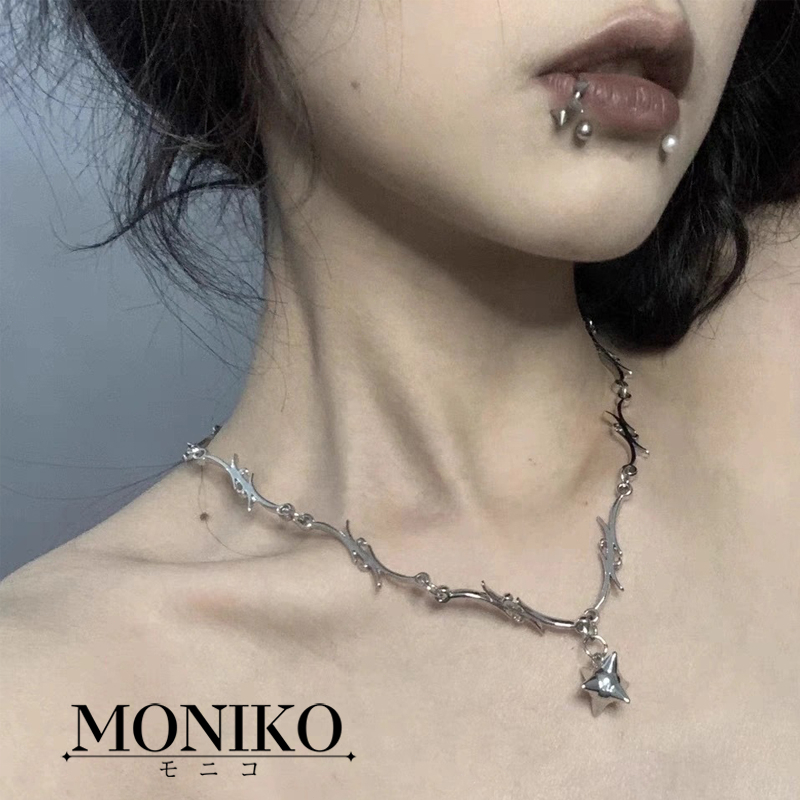 MONIKO สร้อยคอลูกปัด จี้แมงมุม ประดับเพชร สีดํา สไตล์ฮิปฮอป สําหรับผู้ชาย และผู้หญิง - รูปที่ 3
