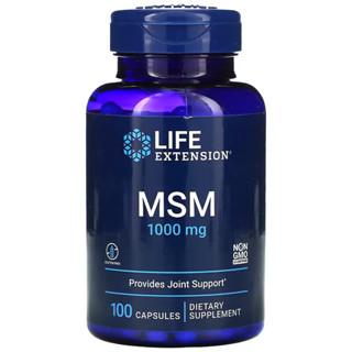 Life Extension MSM (Methylsulfonylmethane) 1000 mg Provides Joint Support 100 Capsules