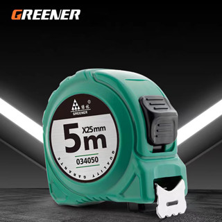 GREENER ตลับเมตร มีขนาด 3m 5m 7.5m 10m ตลับเมตรพกพา ตลับเมตรหุ้มยาง ความแม่นยำสูง หน่วยเซนติเมตร อ่านค่าได้ 2 ฝั่ง