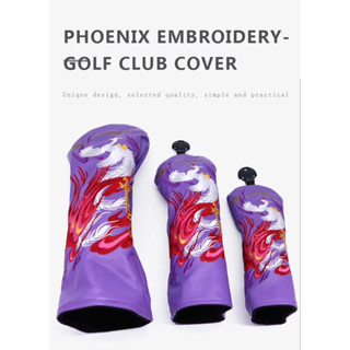 Golf Clubs Cover Phoenix Embroidery Set