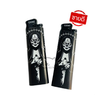 พร้อมส่ง the nun skull ไฟแชคแฟชั่นเท่ๆ ไฟแช็กยี่ห้อ คริกเก็ต(Cricket) ไฟแชคของแท้ 100% no.141