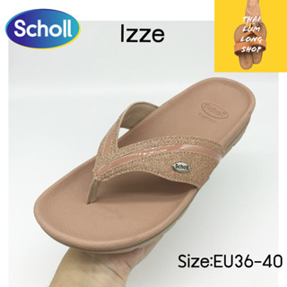 Scholl รองเท้าสกอลล์- IZZE แบบคีบ ผู้หญิง เพื่อสุขภาพ นุ่มสบาย กระจายน้ำหนัก มี 2 สี Black Rosegold