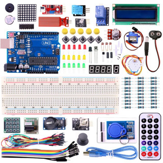 ชุดเรียนรู้ ชุดคิท UNO R3 KIT Upgraded version for Arduino Starter Kit RFID Learn Suite Stepper Motor +I2C LCD1602