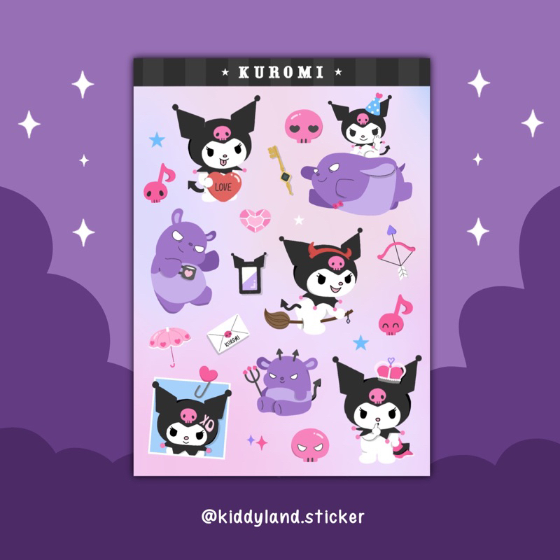 Kuromi Sticker A6 (ลายใหม่ล่าสุด)
