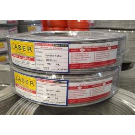 สายไฟอ่อน DC ยี่ห้อ Laser ทองแดงแท้ ยาว 100 ม./ขด ผลิตในไทย มีหลายขนาด สายลำโพง VFF DCF 2x0.5 / 2x1 / 2x1.5 / 2x2.5