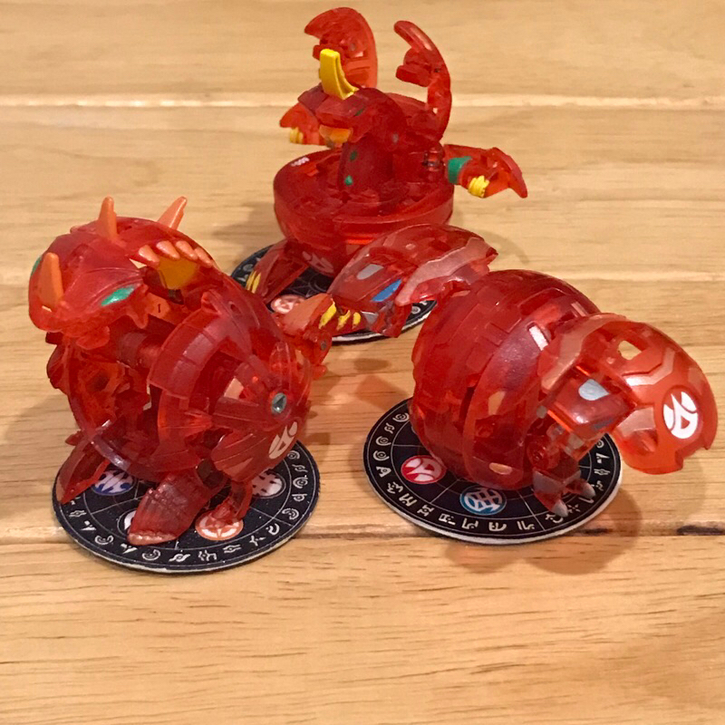 Bakugan Single Headed - Alpha - Dual - Hydranoid Translucent Pyrus Masquerade Evolution Ltd Edition Set