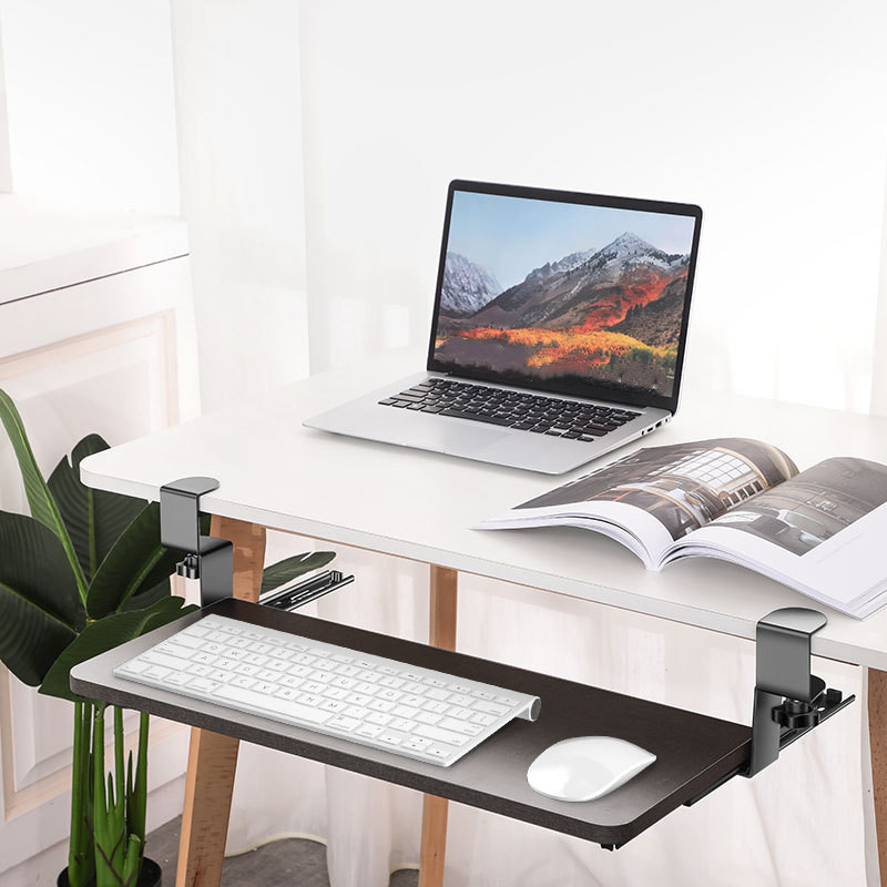 Keyboard holder  ที่วางคีย์บอร์ด  ถาดวางคีย์บอร์ดและเมาส์ แบบหนีบโต๊ะ  ที่วางคีย์บอร์ด  Keyboard tra