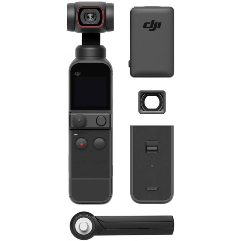 DJI Pocket 2 กล้องแอคชั่นคมชัด 4K 60fps กันสั่น 3 แกน สีดำ
