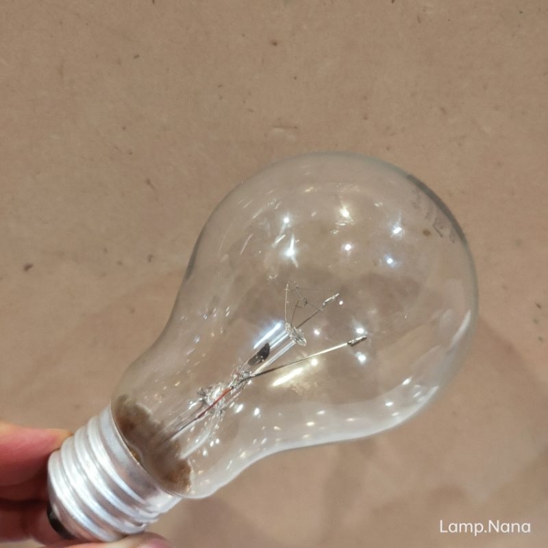 หลอดไส้ Incandescent GLS แก้วใส 25w 40w 60w 100w E27  อายุ 1,500ชม หรี่แสงได้ หลอดมีความร้อน
