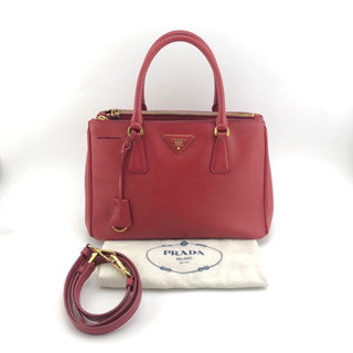 [Used] Prada Saffiano Double Zip Tote Bag Size 30 สี Fouco แท้ 100%