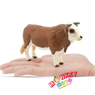 Monkey Toys - โมเดลสัตว์ วัว Simmental ขนาด 13.30 CM (จากหาดใหญ่)