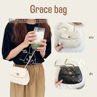 [พร้อมส่ง] กระเป๋า Grace bag กระเป๋าหนัง PU ตัดกับสายโซ่น่ารักคุณหนูมากๆ แต่ใส่ของจำเป็นได้ครบเลย แมชเข้าได้กับทุกชุด