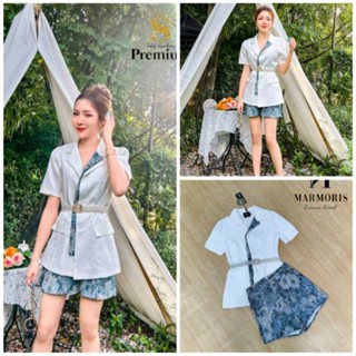 เซทงานป้ายผ้าทอ sz.M #งานป้าย เซท3 ชิ้นมีเข็มขัดจ้าชุดนี้ 👗