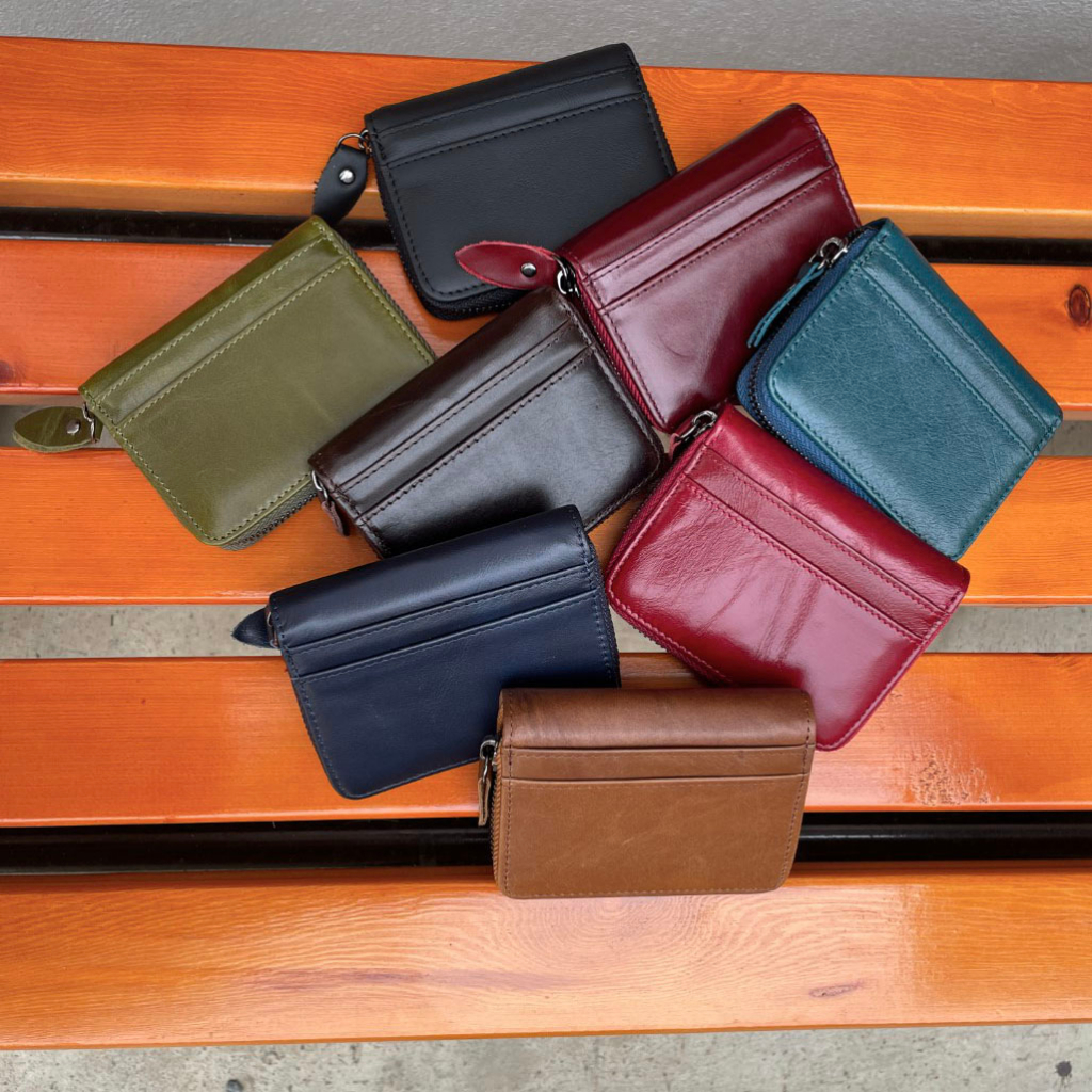 กระเป๋าวินเทจ (หนังวัวแท้) Card Holder กระเป๋าสตางค์ กระเป๋าใส่บัตร Wallet S9-91