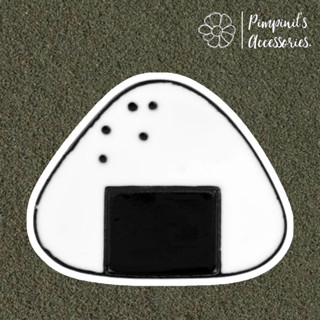 🇹🇭 พร้อมส่ง : 🍙 เข็มกลัดลายข้าวปั้นโอนิกิริ | Onigiri Enamel Brooch Pin.