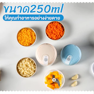 เครื่องปั่นกระเทียม ปั่นพริก มินิไร้สาย USB ห้องครัว ประหยัดไฟ ไฟฟ้า อเนกประสงค์ ที่บด