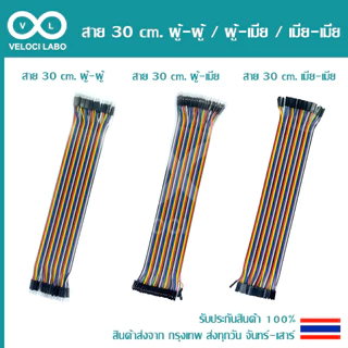 สายจัมป์ จัมเปอร์ สายไฟ 10 20 30 ซม. (แผงละ 40 เส้น) มีให้เลือก 3 แบบ Jumper Wire 40pin 10 20 30 cm สินค้าพร้อมส่ง!!!