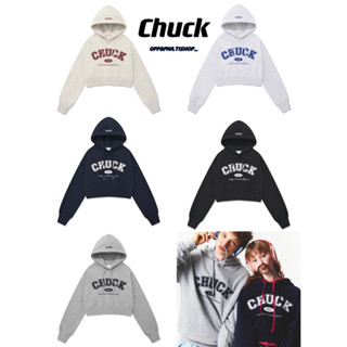 🇰🇷✨ Chuck Applique Arch Logo Crop Hoodie, Oatmeal ✨🇰🇷