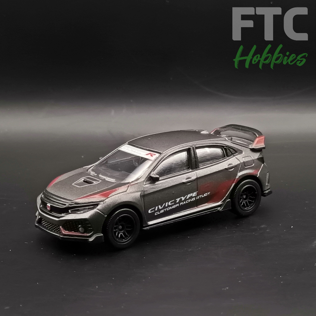 [มือสอง] Majorette - Honda Civic Type R Customer Racing Study - Matte Dark Gray (นอกแพ็ค)