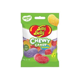 Jelly belly chewy candy 60g. vegan เจลลี่เบลลี่ วีแกน เปรี้ยว sour เยลลี่รวมผลไม้รสเปรี้ยว5ชนิด