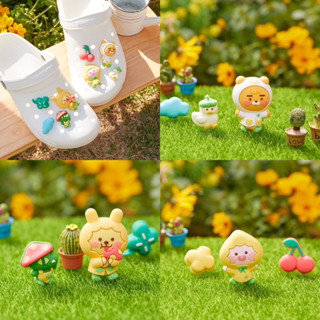 (พร้อมส่ง) Kakao friends - the rainy garden silicone charm set jibbitz ไรอัน เอพีช ของแท้