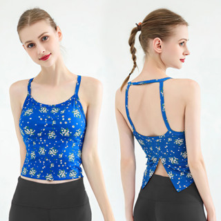 สปอร์ตบรา บราออกกำลังกาย ลายดอกไม้ sportbra with flower printed