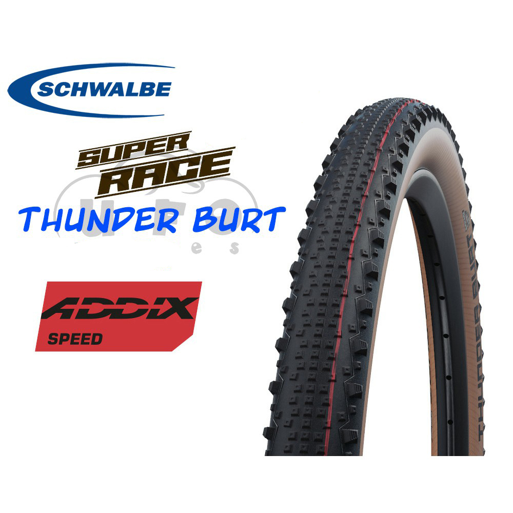 ยางนอก SCHWALBE รุ่น Thunder Burt  SUPER RACE สีเบจ 29นิ้ว ขอบพับ