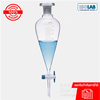 กรวยแยกสาร ขนาด 2000 ml Separating funnel-PTFE Stopcock-Graduated, Isolab