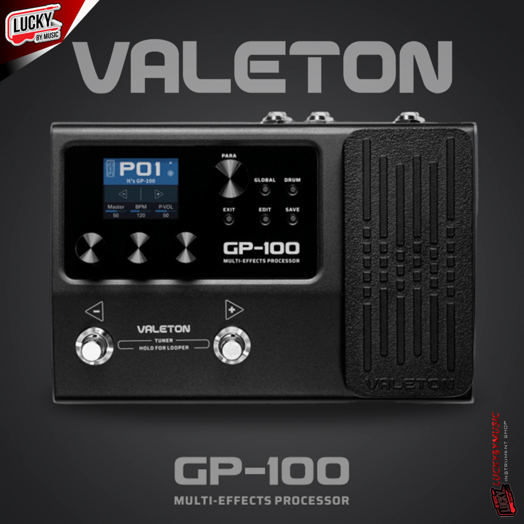 [โค้ดลด1000-🔥] มัลติเอฟเฟค Valeton รุ่น GP-100 มีจูนเนอร์ในตัว สามารถตั้งค่า Preset ได้ถึง 198 รายกา