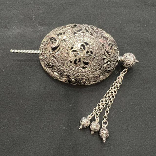 Accessories รัดเกล้าครึ่งเสี้ยวลายดอกพิกุล 03 เครื่องประดับชุดไทย