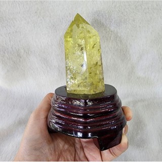 แท่งหินซินริน ผลึกหินซิตริน ซิทริน(Citrine)มี Rainbow ประกายรุ้งสูง 12.5 ซม.หน้ากว้าง 6.5 ซม.หนา 5.5 ซม.น้ำหนัก 286.6 g.