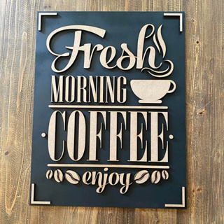 [FudFudAR] ฝุด-ฝุด-อะ ป้ายร้านกาแฟแบบที่13 ตกแต่งร้านกาแฟ ตกแต่งร้าน วินเทจ vintage เมล็ดกาแฟ ติดผนังร้าน มุมกาแฟ