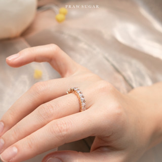 Modern Classic Ring - แหวนคริสตัลรอบทรงสี่เหลี่ยม (มี 3 สี)