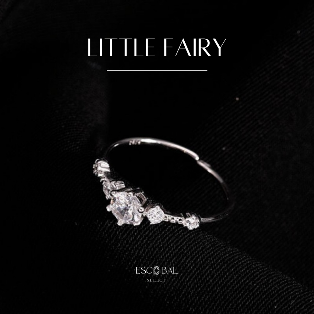 ESCOBAL แหวนเงินแท้ Little Fairy แหวนปรับขนาด