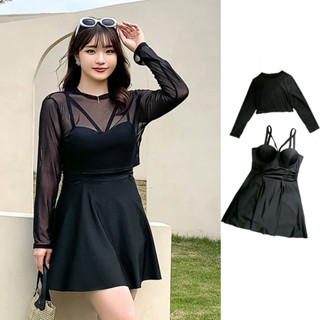 🔥 NEW 🔥ชุดว่ายน้ําคนอ้วน ชุดว่ายน้ำผู้หญิง ชุดว่ายน้ําทูพีช …