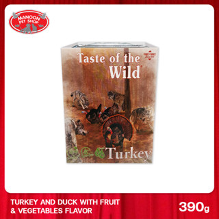 [7 PCS][MANOON] TASTE OF THE WILD Tray Turkey&amp;Duck&amp;Fruit Vegetables เทสต์ ออฟ เดอะ ไวลด์อาหารเปียก ชนิดถาด รสไก่งวง 390g