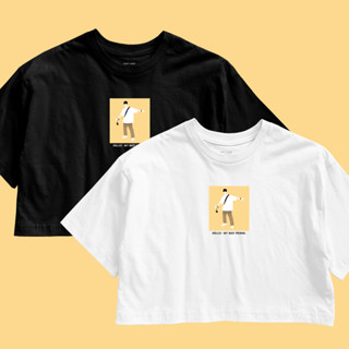 เสื้อครอปทรงโอเวอร์ไซส์ ลายJB GOT7  Cotton100%ฟรีไซส์ใส่สบาย