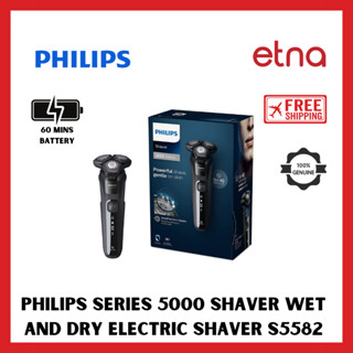 Philips Series 5000 Shaver Wet and Dry Electric Shaver S5582 Blue