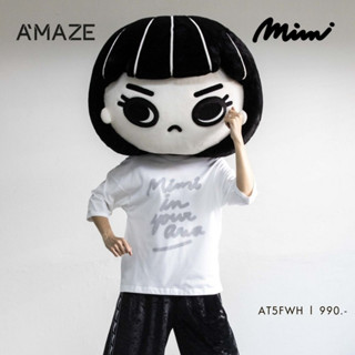 MIMI SHIRT เสื้อยืดคอกลม ทรงโอเวอร์ไซส์ (AT5FWH)