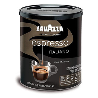 ลาวาซซากาแฟเอสเพรสโซรุ่นกระป๋อง 250กรัม Lavazza Caffe Espresso Medium Ground Coffee, 8-Ounce Cans (Pack of 1) 250g.