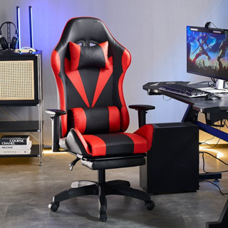 พร้อมส่ง สินค้ามาใหม่ Gaming Chairเก้าอี้คอมพิวเตอร์ เก้าอี้เล่นเกมส์ปรับเอนนอน มาพร้อมเครื่องเสียงพร้อมที่วางเท้า แบบยื