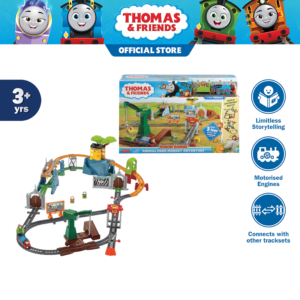 Thomas & Friend Track Master Animal Park Monkey Adventure Set Motorized Engine รถไฟโทมัส ชุดรางรถไฟ ใส่ถ่าน (GLK81 )