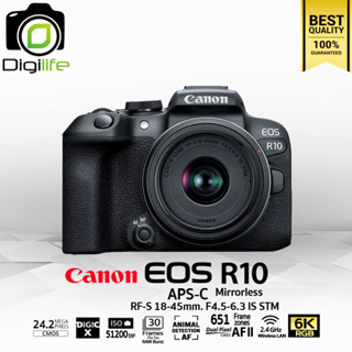 Canon Camera EOS R10 Kit RF-S 18-45mm. F4.5-6.3 IS STM - รับประกันร้าน Digilife Thailand 1ปี